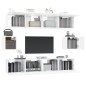 vidaXL Set de muebles de TV 6 pzas madera contrachapada blanco brillo vidaXL Set de muebles de TV 6 pzas madera contrachapada blanco brillo