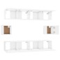 vidaXL Set de muebles de TV 6 pzas madera contrachapada blanco brillo vidaXL Set de muebles de TV 6 pzas madera contrachapada blanco brillo