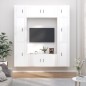 vidaXL Set de muebles de TV 8 pzas madera contrachapada blanco brillo