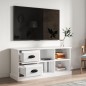 vidaXL Mueble de TV madera contrachapada blanco brillo 102x35,5x47,5cm