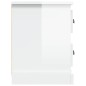 vidaXL Mueble de TV madera contrachapada blanco brillo 102x35,5x47,5cm