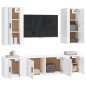 vidaXL Set de muebles de TV 5 pzas madera contrachapada blanco brillo vidaXL Set de muebles de TV 5 pzas madera contrachapada blanco brillo