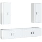 vidaXL Set de muebles de TV 4 pzas madera contrachapada blanco brillo