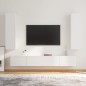 vidaXL Set de muebles de TV 4 pzas madera contrachapada blanco brillo