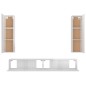 vidaXL Set de muebles de TV 4 pzas madera contrachapada blanco brillo