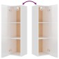vidaXL Set de muebles de TV 4 pzas madera contrachapada blanco brillo
