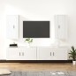 vidaXL Set de muebles de TV 4 pzas madera contrachapada blanco brillo vidaXL Set de muebles de TV 4 pzas madera contrachapada blanco brillo