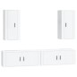 vidaXL Set de muebles de TV 4 pzas madera contrachapada blanco brillo vidaXL Set de muebles de TV 4 pzas madera contrachapada blanco brillo