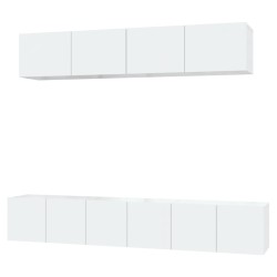 vidaXL Set de muebles de TV 5 pzas madera contrachapada blanco brillo