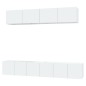 vidaXL Set de muebles de TV 5 pzas madera contrachapada blanco brillo vidaXL Set de muebles de TV 5 pzas madera contrachapada blanco brillo