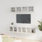 vidaXL Set de muebles de TV 5 pzas madera contrachapada blanco brillo vidaXL Set de muebles de TV 5 pzas madera contrachapada blanco brillo
