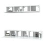 vidaXL Set de muebles de TV 5 pzas madera contrachapada blanco brillo vidaXL Set de muebles de TV 5 pzas madera contrachapada blanco brillo