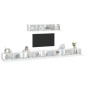 vidaXL Set de muebles de TV 6 pzas madera contrachapada blanco brillo vidaXL Set de muebles de TV 6 pzas madera contrachapada blanco brillo