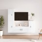 vidaXL Set de muebles de TV 4 pzas madera contrachapada blanco brillo