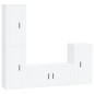 vidaXL Set de muebles de TV 4 pzas madera contrachapada blanco brillo