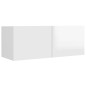 vidaXL Set de muebles de TV 5 pzas madera contrachapada blanco brillo vidaXL Set de muebles de TV 5 pzas madera contrachapada blanco brillo