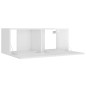 vidaXL Set de muebles de TV 5 pzas madera contrachapada blanco brillo vidaXL Set de muebles de TV 5 pzas madera contrachapada blanco brillo