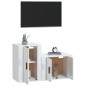 vidaXL Set de muebles de TV 2 pzas madera contrachapada blanco brillo vidaXL Set de muebles de TV 2 pzas madera contrachapada blanco brillo