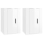vidaXL Muebles para TV de pared 2 uds blanco brillante 40x34,5x60 cm