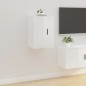 vidaXL Muebles para TV de pared 2 uds blanco brillante 40x34,5x60 cm