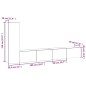 vidaXL Set de muebles de TV 3 pzas madera contrachapada blanco brillo