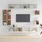 vidaXL Set de muebles de TV 8 pzas madera contrachapada blanco brillo vidaXL Set de muebles de TV 8 pzas madera contrachapada blanco brillo