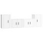 vidaXL Set de muebles de TV 4 pzas madera contrachapada blanco brillo