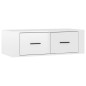 vidaXL Mueble de TV colgante madera blanco brillante 80x36x25 cm vidaXL Mueble de TV colgante madera blanco brillante 80x36x25 cm
