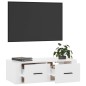 vidaXL Mueble de TV colgante madera blanco brillante 80x36x25 cm vidaXL Mueble de TV colgante madera blanco brillante 80x36x25 cm