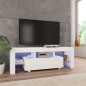 vidaXL Mueble para TV con luces LED blanco brillante 130x35x45 cm
