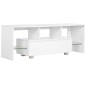 vidaXL Mueble para TV con luces LED blanco brillante 130x35x45 cm