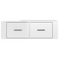 vidaXL Mueble de TV colgante madera blanco brillante 80x36x25 cm vidaXL Mueble de TV colgante madera blanco brillante 80x36x25 cm