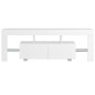vidaXL Mueble para TV con luces LED blanco brillante 130x35x45 cm