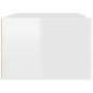 vidaXL Mueble de TV colgante madera blanco brillante 80x36x25 cm vidaXL Mueble de TV colgante madera blanco brillante 80x36x25 cm