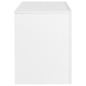 vidaXL Mueble para TV con luces LED blanco brillante 130x35x45 cm