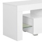 vidaXL Mueble para TV con luces LED blanco brillante 130x35x45 cm