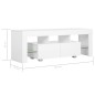 vidaXL Mueble para TV con luces LED blanco brillante 130x35x45 cm