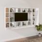 vidaXL Set de muebles de TV 8 pzas madera contrachapada blanco brillo vidaXL Set de muebles de TV 8 pzas madera contrachapada blanco brillo