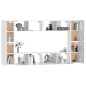 vidaXL Set de muebles de TV 8 pzas madera contrachapada blanco brillo vidaXL Set de muebles de TV 8 pzas madera contrachapada blanco brillo
