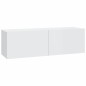 vidaXL Set de muebles de TV 8 pzas madera contrachapada blanco brillo