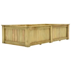 vidaXL Arriate de madera de pino impregnada 196x100x50 cm