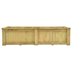 vidaXL Arriate de madera de pino impregnada 196x100x50 cm