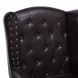 vidaXL Sillón con reposapiés cuero sintético marrón oscuro vidaXL Sillón con reposapiés cuero sintético marrón oscuro