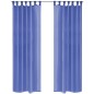 vidaXL Cortinas de gasa 2 unidades 140x175 cm azul real vidaXL Cortinas de gasa 2 unidades 140x175 cm azul real