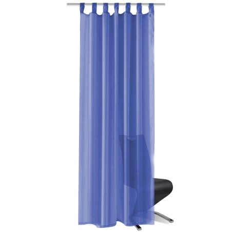 vidaXL Cortinas de gasa 2 unidades 140x175 cm azul real