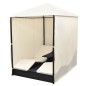 vidaXL Tumbona doble con cortinas ratán sintético negro vidaXL Tumbona doble con cortinas ratán sintético negro