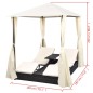 vidaXL Tumbona doble con cortinas ratán sintético negro vidaXL Tumbona doble con cortinas ratán sintético negro