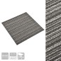 vidaXL Baldosa de suelo de moqueta 20 uds 5m² 50x50cm antracita rayada
