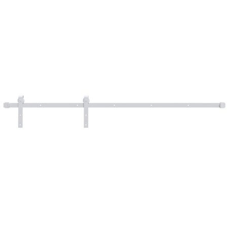vidaXL Kit herrajes para puertas correderas de acero blanco 200 cm