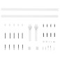 vidaXL Kit herrajes para puertas correderas de acero blanco 200 cm vidaXL Kit herrajes para puertas correderas de acero blanco 200 cm